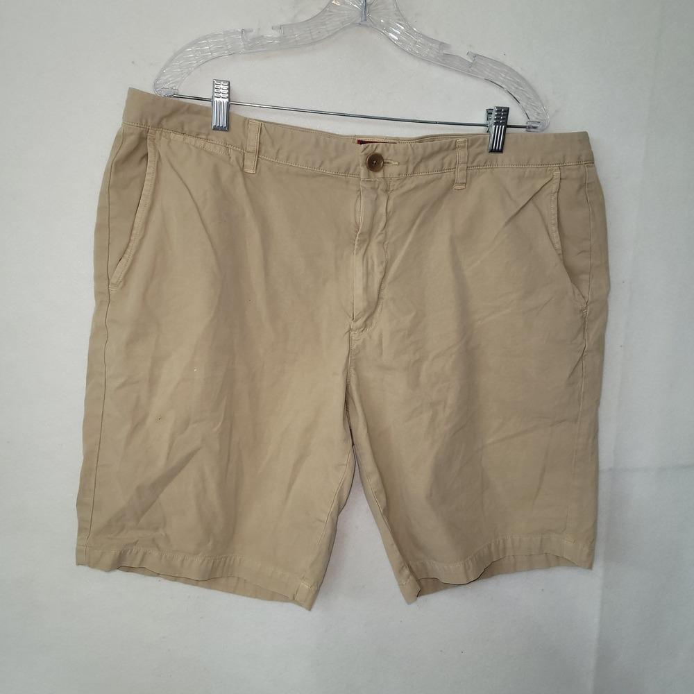 UNTUCKit Men's Khaki‎ Chino Shorts 40x10' Pima Cotton Flat Front Casual